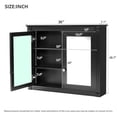 thumbnail image 5 of GZXS 36" Bathroom Medicine Cabinet with Double Mirror Doors, Wall Mounted Wooden Hanging Organizer with Adjustable Shelves, for Entryway, Bedroom, Living Room, Black, 5 of 9