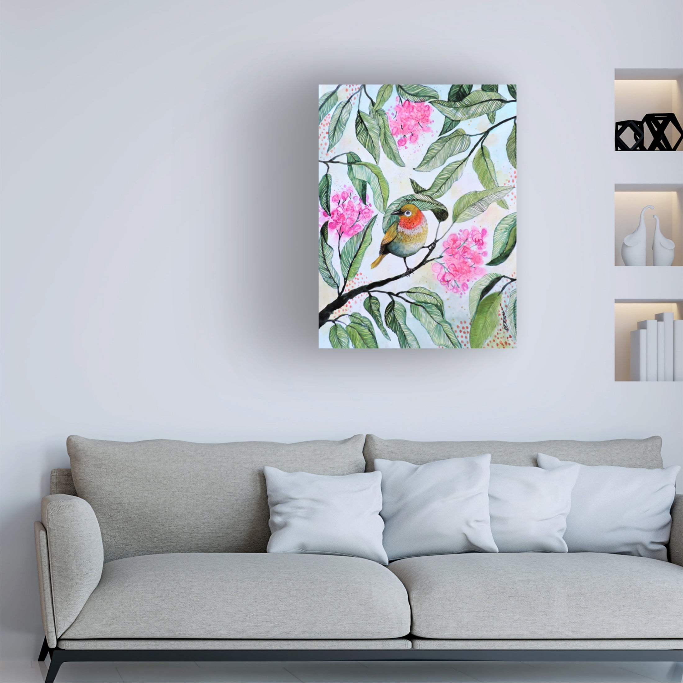 Canvas Wall Art - Sylvie Demers 'Ce Que Tu Entends, Cest Mon Coeur Jouant' Wall Art for Living Room, Bedroom, or Office Décor by Trademark Fine Art - 14 x 19 Inches