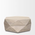 thumbnail image 5 of Mercana Arreto Hexagonal Hinged Solid Wood Top and Base Coffee Table in White, 5 of 6