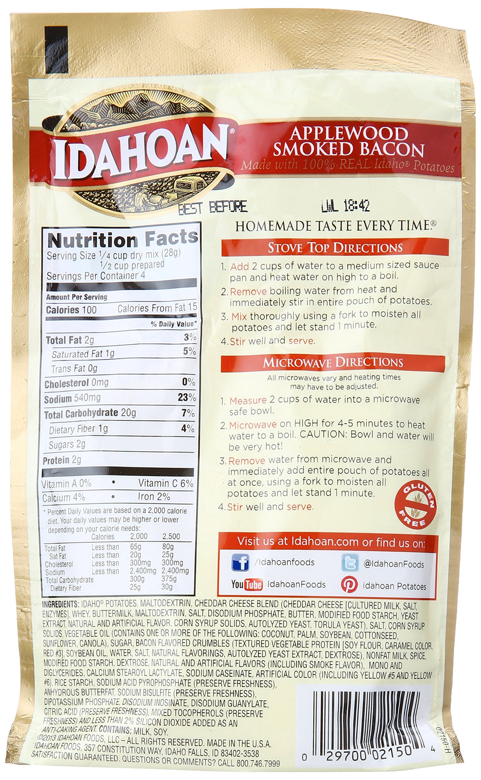 Sour Cream & Chives Mashed Potatoes (Pack of 4)