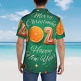 thumbnail image 4 of Fuzoiu Merry Christmas 2025 Print Hawaiian Shirt for Men, Summer Beach Casual Short Sleeve Button Down Shirts, Men’s Beach Summer Shirts with Pocket,Medium, 4 of 7