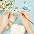 thumbnail image 4 of 8 Pcs Butterfly Stitch Markers Enamel Alloy Crochet Stitch Marker Charms Removable Lobster Clasp Locking Stitch Marker for Knitting Weaving Sewing Accessories Quilting Handmade Jewelry, 4 of 9