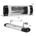 thumbnail image 2 of Gymax 1500W Infrared Patio Heater Wall-Mounted Electric Heater with Remote Control, 2 of 8
