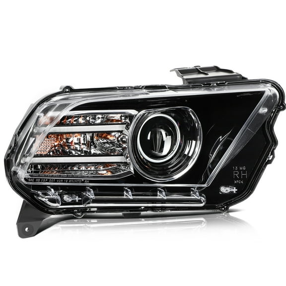 SCITOO Headlight Assembly Fits For 2013-2014 for Ford For Mustang Headlamp Passenger Side