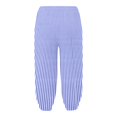 thumbnail image 5 of CAIVO Women Summer Capri Pants Fashion Striped Print Button Casual Versatile Drawstring Loose Ankle Length Pants Trendy Trousers, 5 of 5