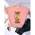 thumbnail image 6 of Funny My Level of Sarcasm Depends on Your Level of Stupidity Graphic Women T Shirts Sarcasm Level Cat Tees 2024 Summer T Shirts, 6 of 7