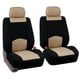 thumbnail image 1 of Juego completo de 2 fundas universales para asientos de coche, ligeras y transpirables, con interior dividido (beige), 1 of 6
