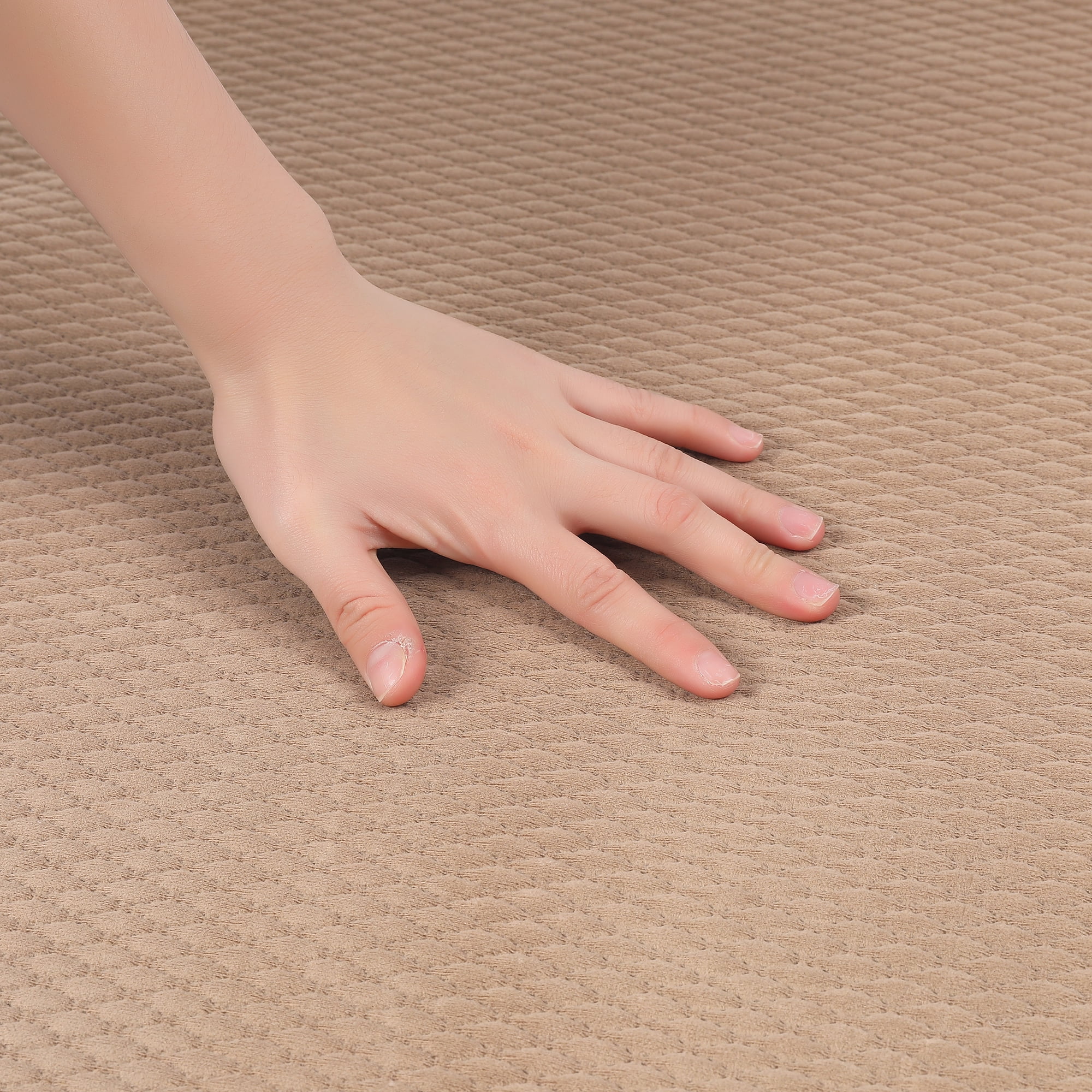 Unique Bargains Bathroom Mat Soft Absorbent Bath Rugs Brown 16" x 24"