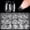Short Coffin, variant on Long Square  Tips, 300 count Gel  Tips Square Long  Nails, Full Cover Clear 15 Size  Nails Tips for  Extensions, Press  Nails Making