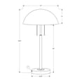 thumbnail image 3 of Lighting - 20"h - Table Lamp - Silver Metal - Contemporary - Modern, 3 of 3