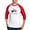 Red/White, variant on CafePress - Kiwi American Flag Hearts Baseball Jersey - Cotton Baseball Jersey, 3/4 Raglan Sleeve Shirt