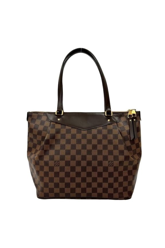 Pre-Owned LOUIS VUITTON Westminster GM Damier Leather Tote Bag, Semi-Shoulder Handbag, Brown,...