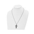 thumbnail image 3 of Collier Incrustation en Fibre de Carbone pour Homme en Acier Inoxydable avec Chaîne, 3 of 4