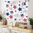 thumbnail image 2 of 4th of July Curtains, Independence Day Patriotic Star Fireworks American Flag Farmhouse Country Red White Blue Window Drapery Treatments for Bedroom Living Room Kitchen Bathroom 2 Panels, 27.5x36 Inch, 2 of 4