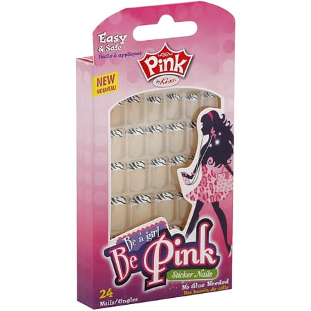 Pink by Kiss Be Pink Sticker Nails Set, Dazzlin' 1 ea