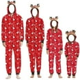 thumbnail image 2 of Christmas Pajamas, Family Holiday Matching Pajamas Set, Snowman Hoodie Jumpsuit Romper Holiday Pjs Onesie Sleepwear, 5T, 2 of 9