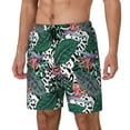 thumbnail image 2 of Uemuo Tropical Leaves Pattern Mens Swim Trunks Quick Dry Board Shorts with Mesh Lining, Stretch Beach Shorts Quick Dry No-Chafing Board Shorts-, 2 of 9