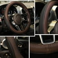 thumbnail image 2 of Funda para volante de coche Gomass, antideslizante, de seguridad, color negro y marrón, 2 of 5