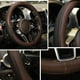 thumbnail image 2 of Funda para volante de coche Gomass, antideslizante, de seguridad, color negro y marrón, 2 of 5