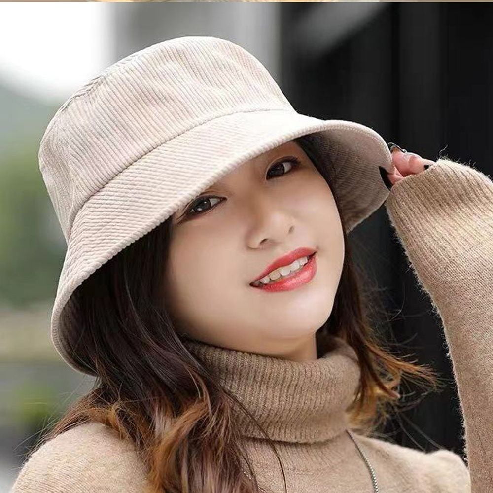 1pc Japanese Style Colorful Hand-Woven Straw Hat for Women, Sun Protection Bucket Hat, One-Size Hollow Out,Jacquard Brown 35+,18-24Y,All,24-35Y Basics