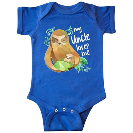 

Inktastic My Uncle Loves Me- Cute Sloth and Baby Gift Baby Boy or Baby Girl Bodysuit