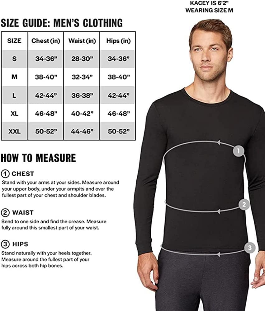 32 Degrees Men's 2-Pack Performance Thermal Baselayer Crewneck Top