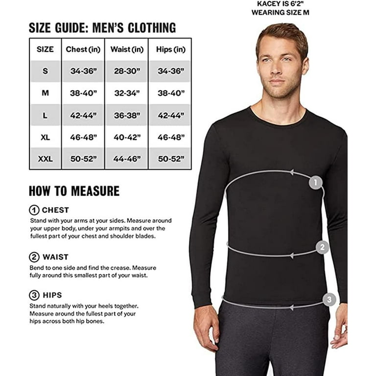 32 Degrees Men's Performance Thermal Baselayer Crewneck Top, 2