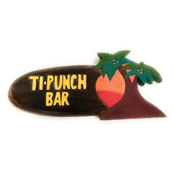 Tiki Bar Ti-Punch Sign 12" - Hanging Happy Hour Signage | #snd2503230