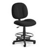 OFM Comfort Series Model 105-DK Fabric Armless Mid-Back Task Office Chair with Drafting Kit, Black