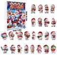 thumbnail image 2 of Christmas Holiday Advent Calendar 2024 Countdown Set with 2D Snowman Decorations Festive Tree Ornaments for Home, 2 of 7