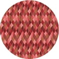 thumbnail image 1 of Ahgly Company Indoor Round Patterned Love Red Area Rugs, 5' Round, 1 of 6