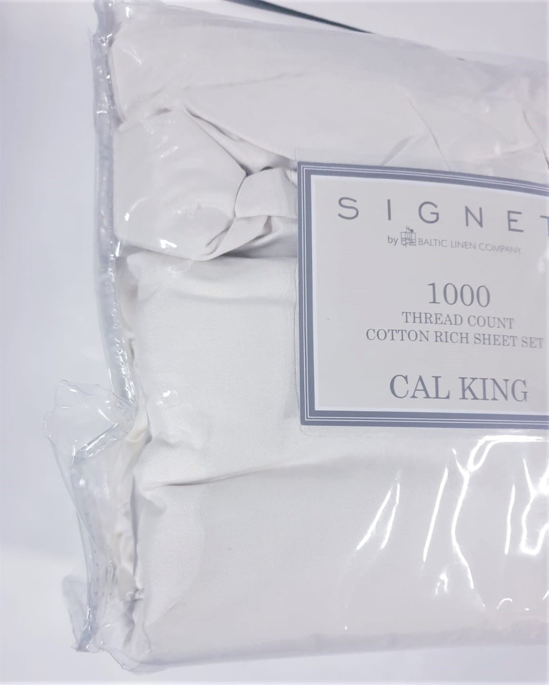 Cal King Baltic Linen 0367883330 1000 Thread Count Sheet Set White
