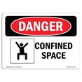 thumbnail image 1 of SignMission OS-DS-A-1218-L-1078 12 x 18 Po Signe de Danger OSHA - Espace Confiné, 1 of 1