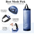 thumbnail image 2 of Plastic Bag Holder. Mesh Grocery Bag Holder Hanging Storage Bag Dispenser (Navy Blue 2 Packs), 2 of 5
