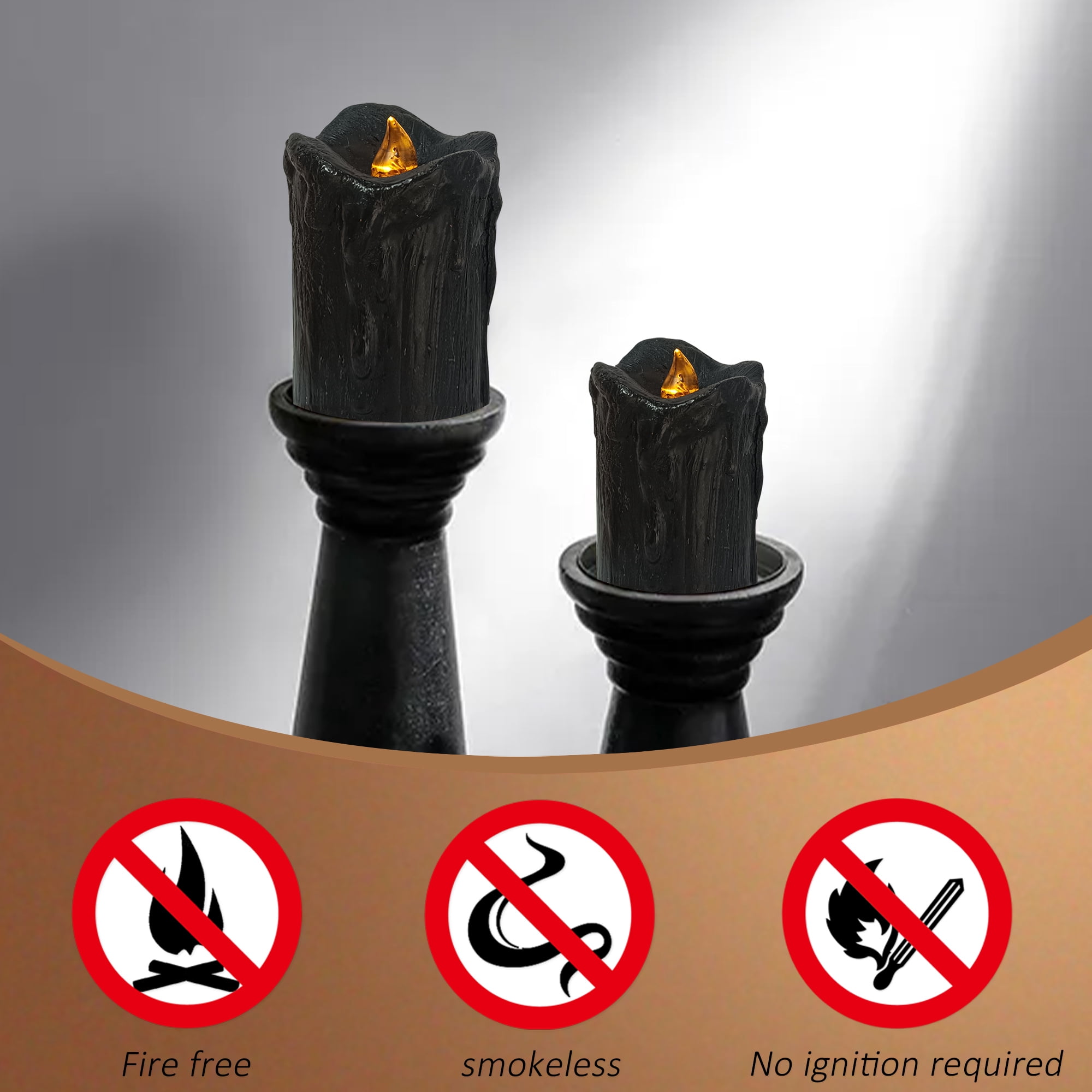 FCMSHAMD Flickering Flameless Candles with Remote Timer, 2.3" 3" 4" Realistic 3D Flame with Real Wax Pillar LED Candles,Battery Operated Candles for Wedding Home Decoration, Christmas,3 Pack