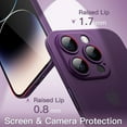 thumbnail image 4 of JETech Ultra Slim (0.35mm Thin) Case for iPhone 14 Pro Max 6.7-Inch, Camera Lens Cover Full Protection, Lightweight Matte Finish PP Hard Minimalist Case, Support Wireless Charging (Deep Purple), 4 of 6