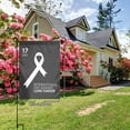 thumbnail image 2 of White Ribbon Lung Cancer Awareness Month Garden Flag Decoration Yard Farmhouse Double Sided Holiday Party Outdoor Camping Decor Flags 12x18in, 2 of 7