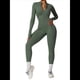 thumbnail image 1 of Mono de Entrenamiento de Larga para Mujer, con Cremallera, Pantalón y Mono Ajustado. Verde Tropical L, 1 of 10