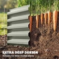 thumbnail image 3 of 8ft Galvanized Steel Raised Garden Bed, 1.5ft Deep Outdoor Metal Planter Box with Open Bottom for Vegetables and Flowers, Rust-Resistant Large Garden Container, Light Grey, 3 of 7