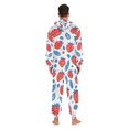thumbnail image 4 of FORMRS Onesies Pajama for Adults Unisex Hoodie Winter Jumpsuit One Piece Sleepwear, Sizes S-2XL, Playful Strawberries, 4 of 7