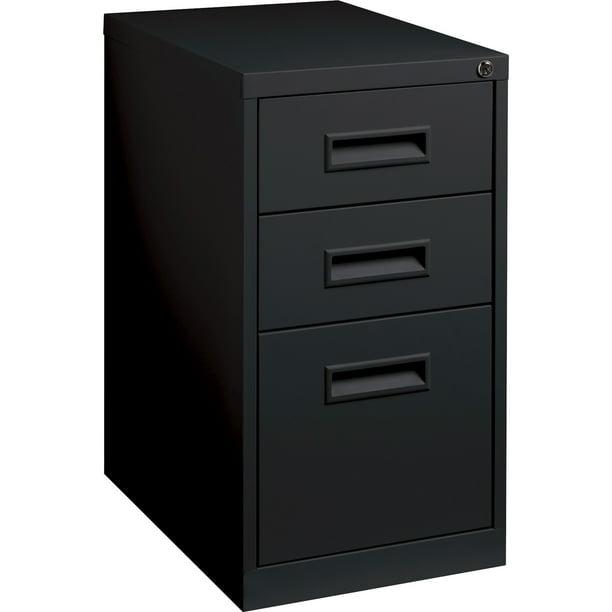 3 Drawers Vertical Steel Lockable Filing Black