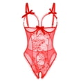 thumbnail image 2 of Sexyfree Lingerie for Women One Piece Bodysuit Sexy Lace Crotchless Lingerie Nightwear, 2 of 7