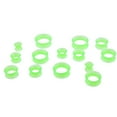 thumbnail image 2 of 7 pares de tapones para los oídos, aros de acrílico, túneles para los oídos de silicona, Verde Hugo Oíjes de silicona enchufes medidores, 2 of 9