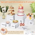 thumbnail image 2 of 6-Pc White Acrylic Riser Set w/ Signs & Markers, Stackable Display for Buffet, Decor, 2 of 8