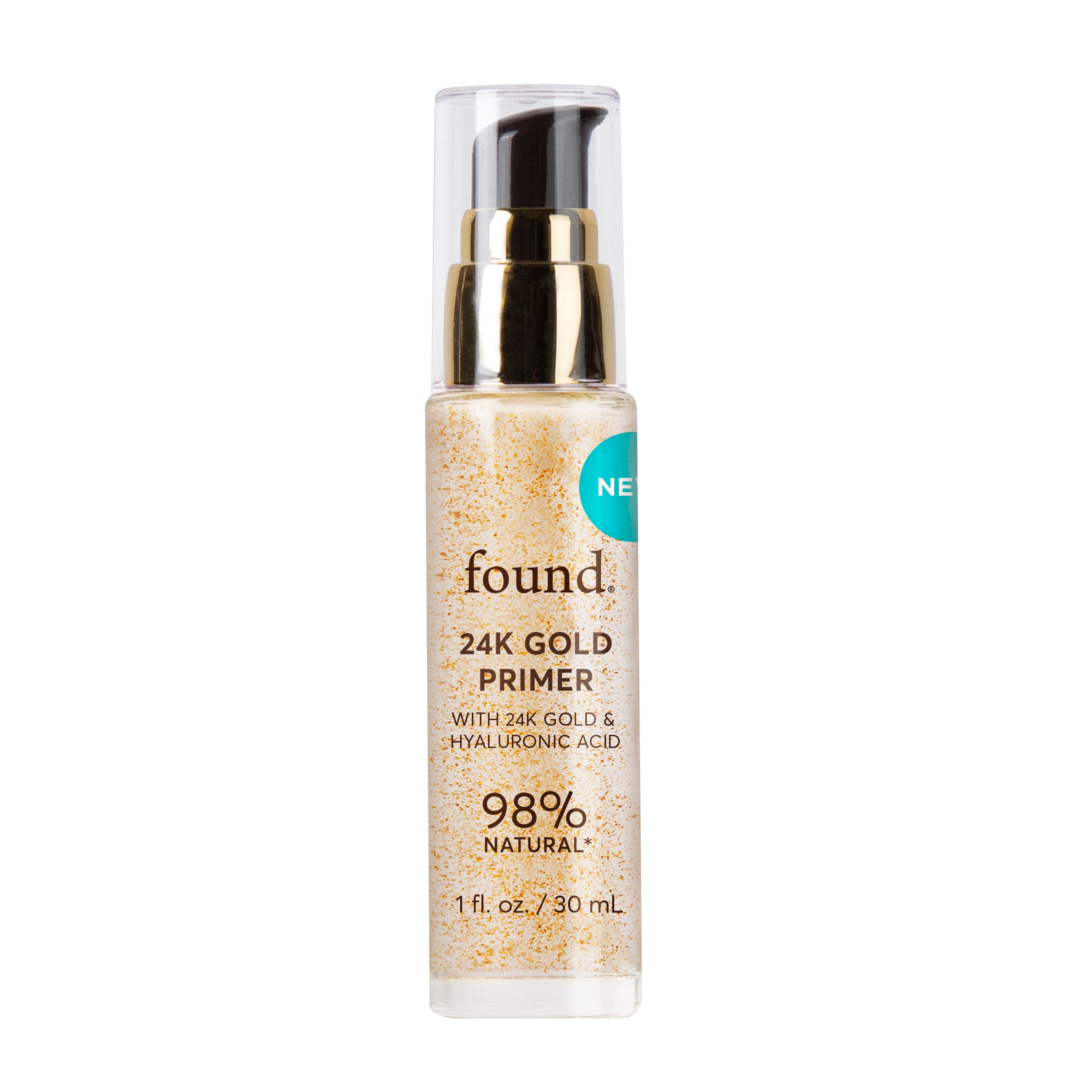 found 24k Gold Primer with Hyaluronic Acid, 98% natural, 1 fl oz