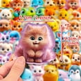 thumbnail image 2 of Paquete de pegatinas 3D con temática animal, 50 unidades, bonitas calcomanías de vinilo con dibujos, 2 of 2