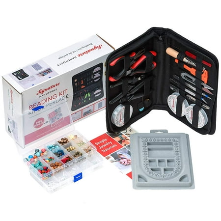 The Ultimate Beading Set & Jewelry Making Kit for Adults, Complete Supplies Set with Beads, Tools, Beadboard, String, & Setup Guide, Design Unique Earrings, Bracelets, Necklaces, & DIY Craft