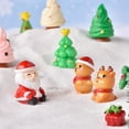 thumbnail image 4 of Christmas Miniature Ornaments Kit for Snowy Winter Fairy Garden Dollhouse Decoration Christmas Figurine Multi-color Exquisite Workmanship Small Size Santa Christmas Tree Cake Decor, 4 of 8