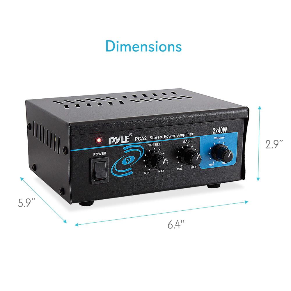 pyle pca2 2x40w stereo amplifier