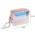 thumbnail image 3 of Coofit Coin Purse Short Holographic Zipper Closure Coin Pouch Coin Wallet Makeup Pouch, 3 of 7